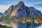 Scenic fjord landscape with